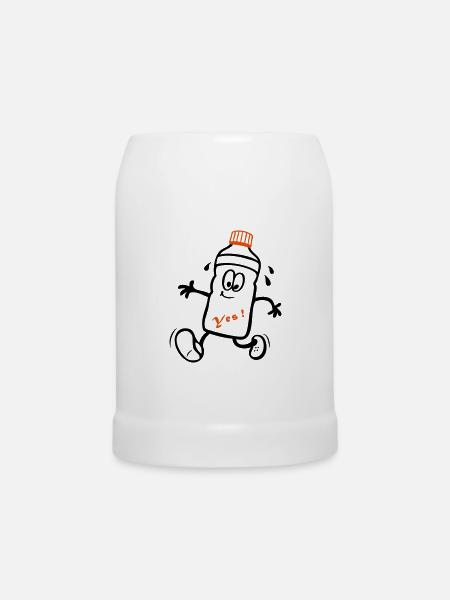 Sportler, Jogger - Bierkrug - Weiß