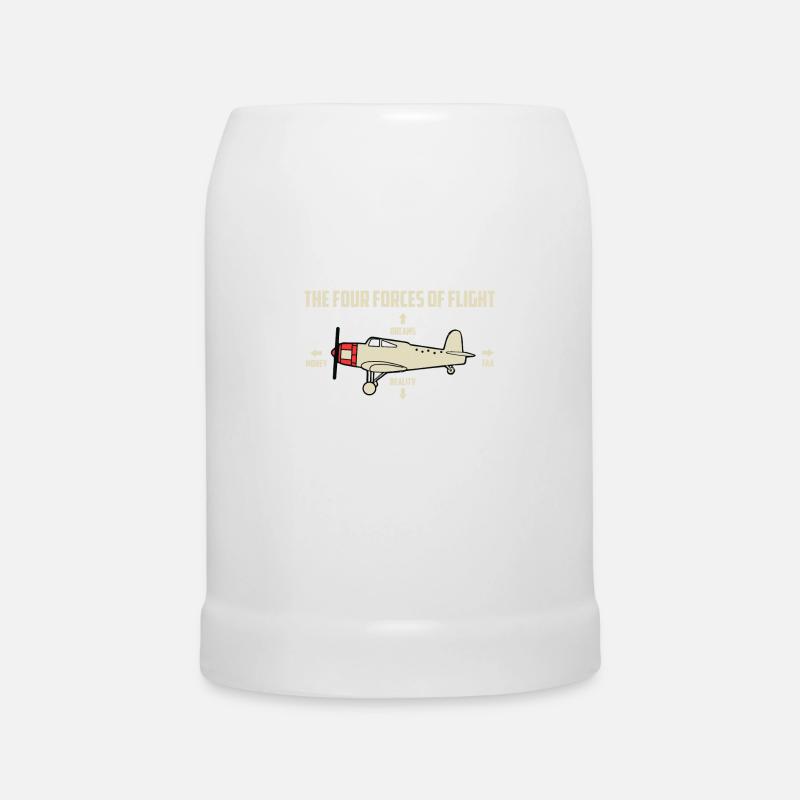 Flugzeug - Bierkrug - Weiß
