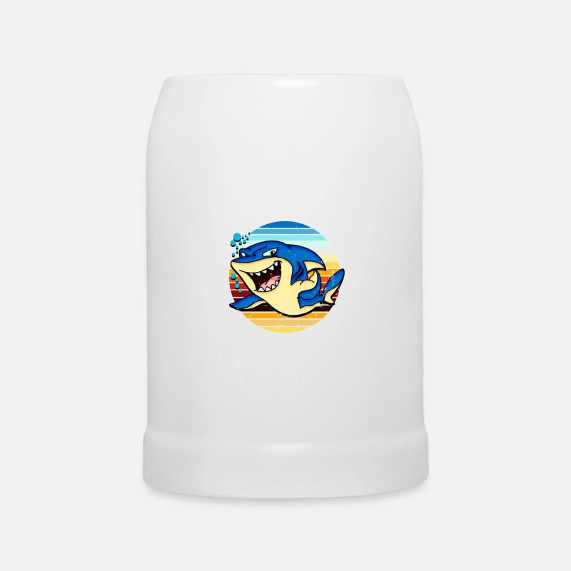 shark - Beer Mug - white