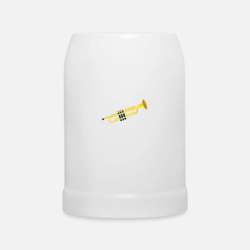Trompete - Bierkrug - Weiß