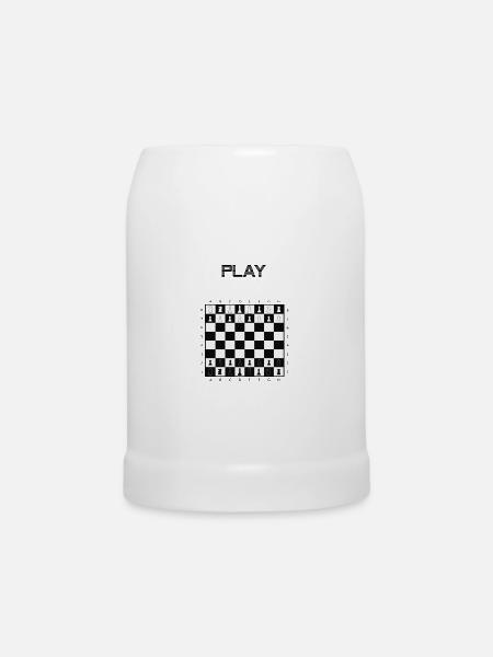 chess - Bierkrug - Weiß