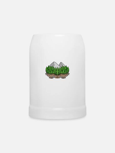 Berg Berge - Bierkrug - Weiß