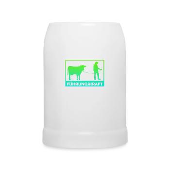 Bauern Spruch Führungskraft Landwirt Geschenk - Bierkrug - Weiß - Vorne