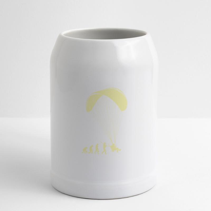Paramotor Evolution Monkey Human Paraglider Beer Mug
