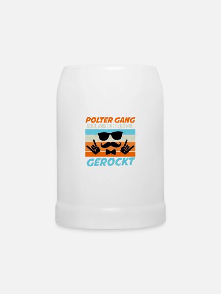 Junggesellenabschied Spruch Polterabend Poltergang - Bierkrug - Weiß