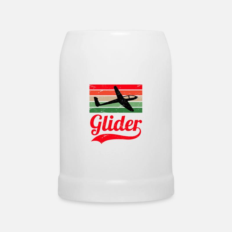 Thermal hunter glider pilot glider pilot - Beer Mug - white