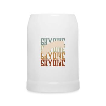 Skydiver Vintage Logo Parachutiste Retro - Chope en céramique - blanc - Devant