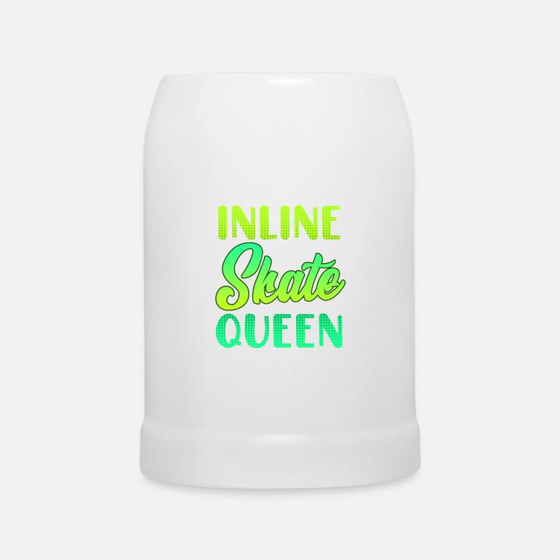 Inliner Frauen Geschenk Inline Skate Queen - Bierkrug - Weiß