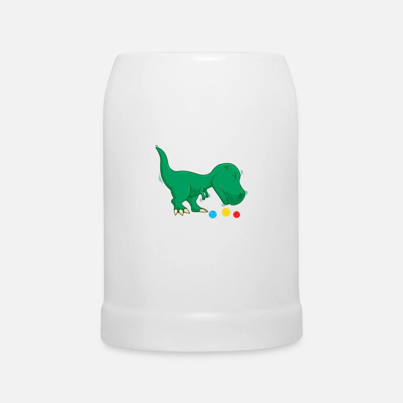 Lustiger Boule Spruch TRex hasst Boule Boccia - Bierkrug - Weiß