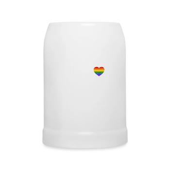Bisexuel battements de cœur LGBT Coeur Pride Amour - Chope en céramique - blanc - Devant