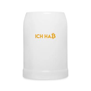 Lustiger Bitcoin Spruch Ich hab es euch ja gesagt - Bierkrug - Weiß - Vorne