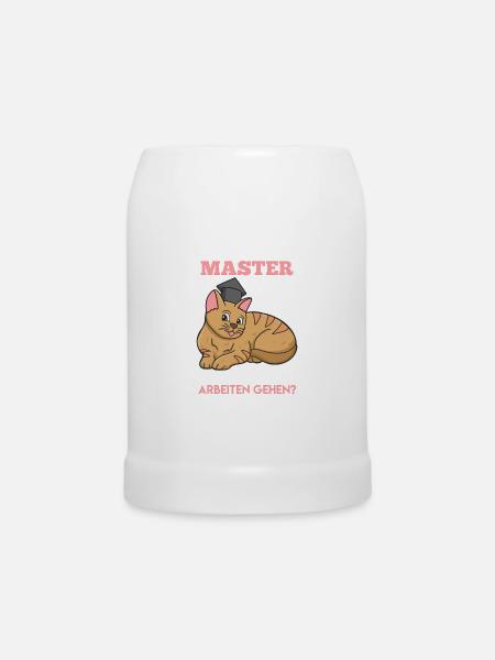 Katze Master 2022 Abschluss Master - Bierkrug - Weiß
