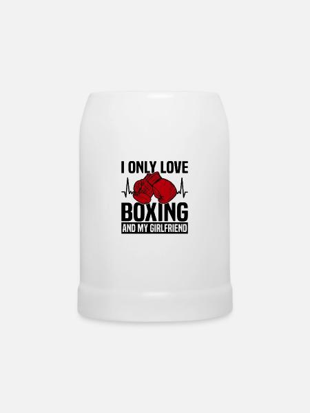 Boxer Boxhandschuhe Boxkampf Kampfsport - Bierkrug - Weiß