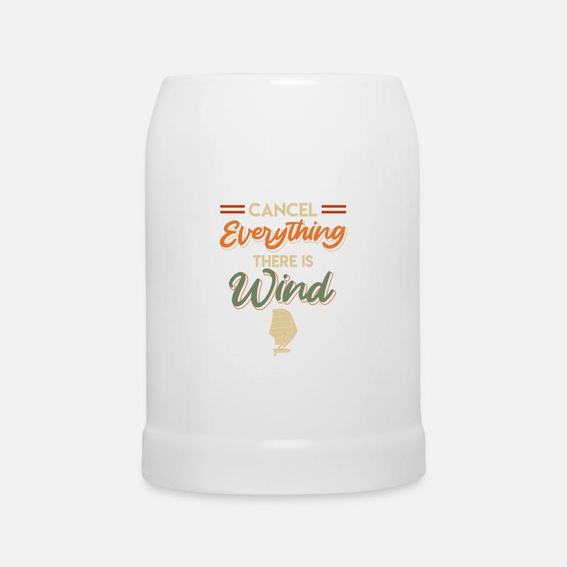 Wing Foil Wing Surf Wingfoiling Wingsurfing - Beer Mug - white
