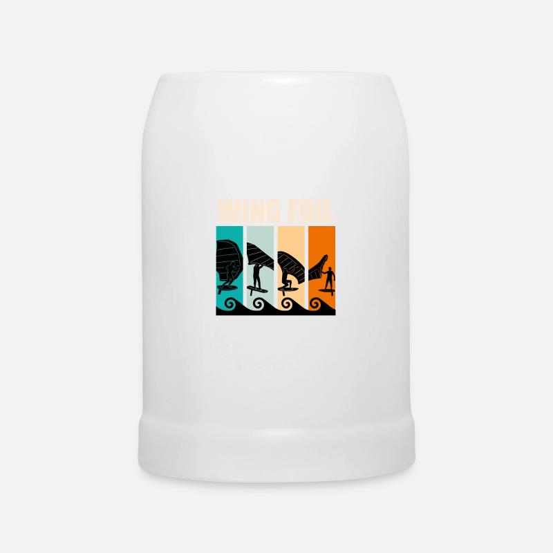 Retro Wing Surf Wing Foil Wing Foil - Chope en céramique - blanc