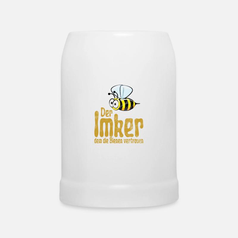 Der Imker dem die Bienen vertrauen - Bierkrug - Weiß
