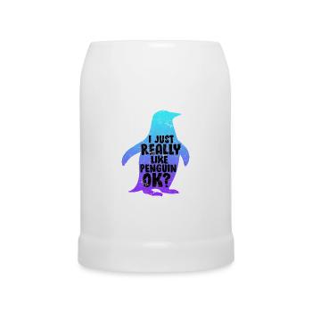 J’aime juste l’ami pingouin pingouin - Chope en céramique - blanc - Devant