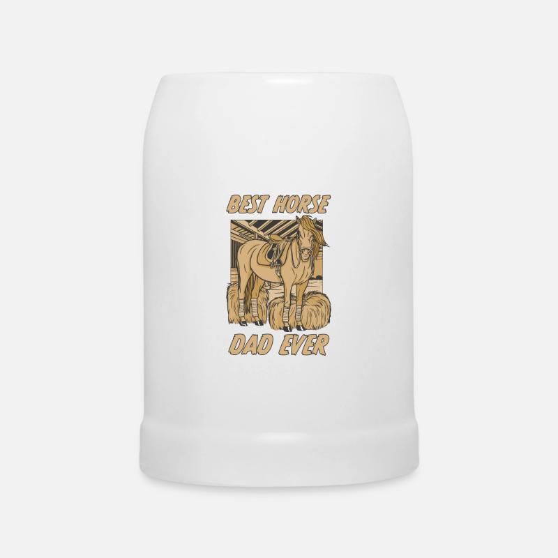 Meilleur cadeau de cheval papa de cavalier d’équitation - Chope en céramique - blanc