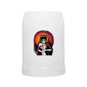 Dark Fantasy Demon Witch Satan Satanist Horror - Beer Mug - white - Front