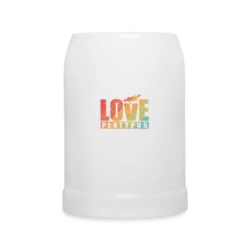 Love Platypus Australia Platypus Animal - Beer Mug - white - Front