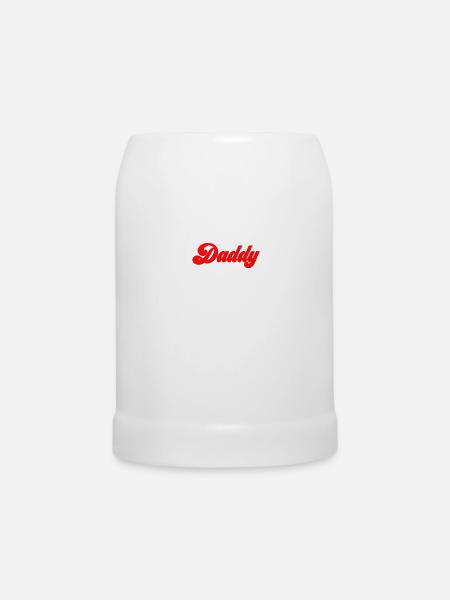 daddy brat red 2 - Bierkrug - Weiß