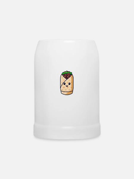 Süßer Kawaii Kebap Wrap - Bierkrug - Weiß