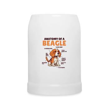 Dog Explanation Anatomy of a Beagle - Beer Mug - white - Front