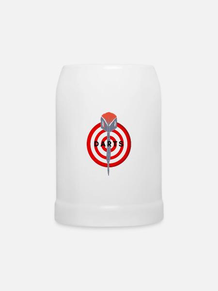 Darts Bullseye Fokus - Bierkrug - Weiß