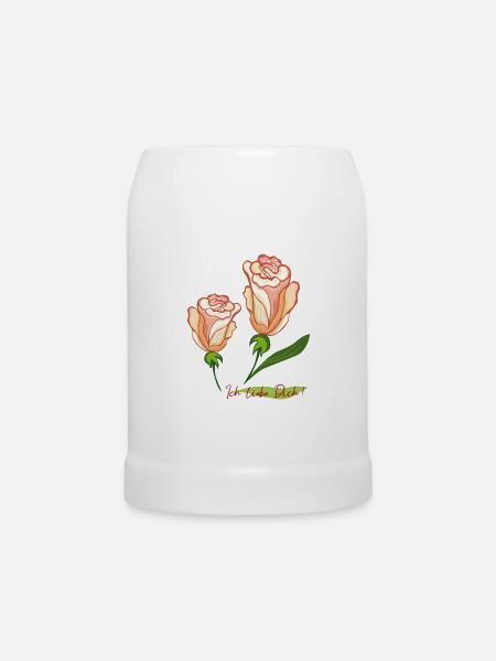 Ich liebe Dich - Bierkrug - Weiß