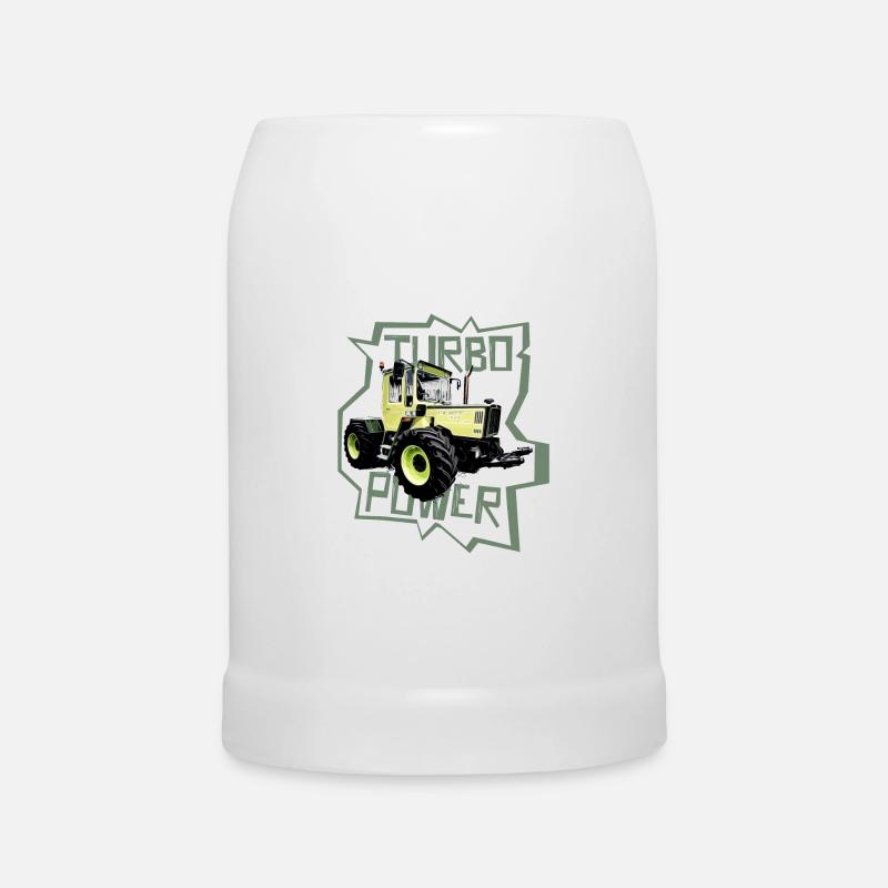 MB trac turbo power traktor - Bierkrug - Weiß