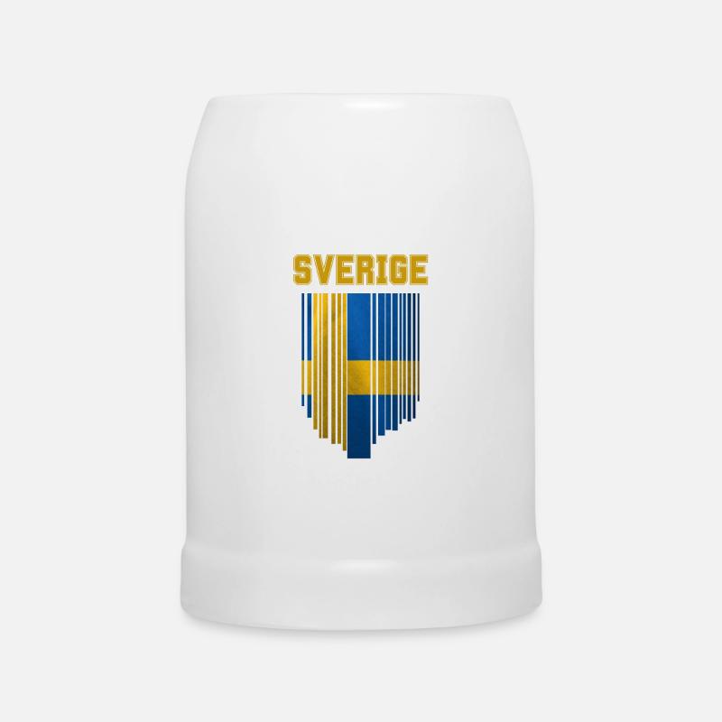 Drapeau de la Suède, fierté suédoise - Chope en céramique - blanc