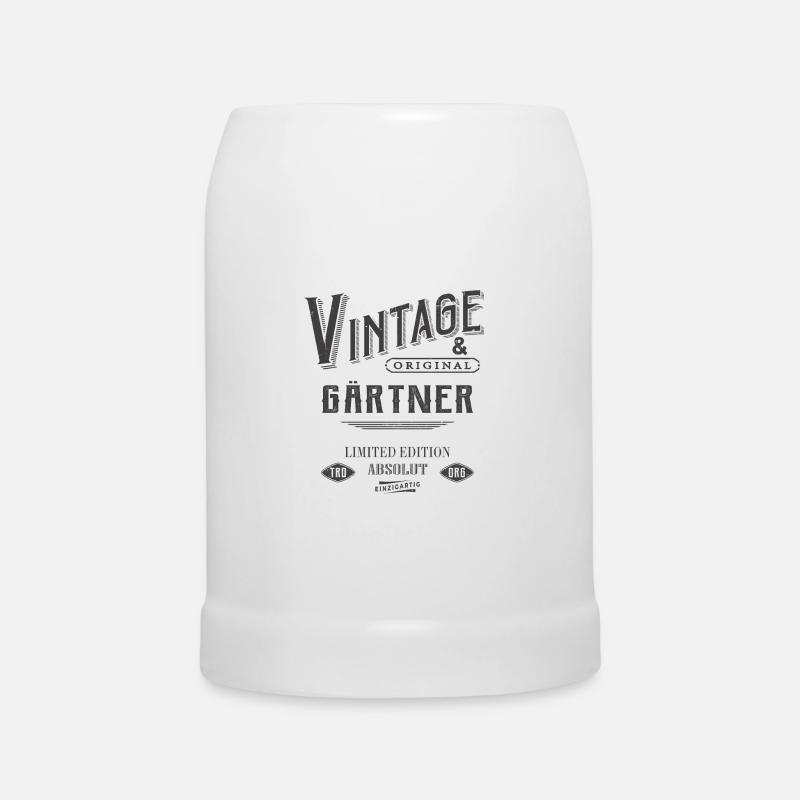 Gärtner Vintage - Bierkrug - Weiß