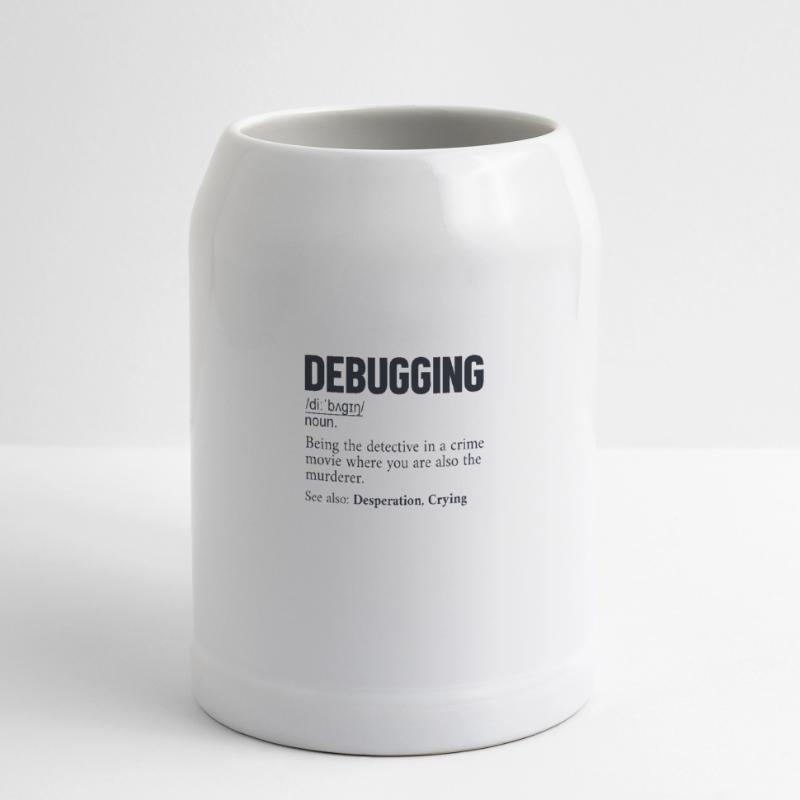 Debugging Definition Developer Coder Programmierer Bierkrug