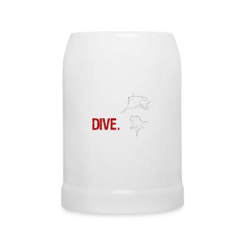 Eat Sleep Dive Repeat - Requin marteau - Chope en céramique - blanc - Devant