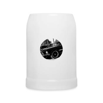 Voiture - Chope en céramique - blanc - Devant
