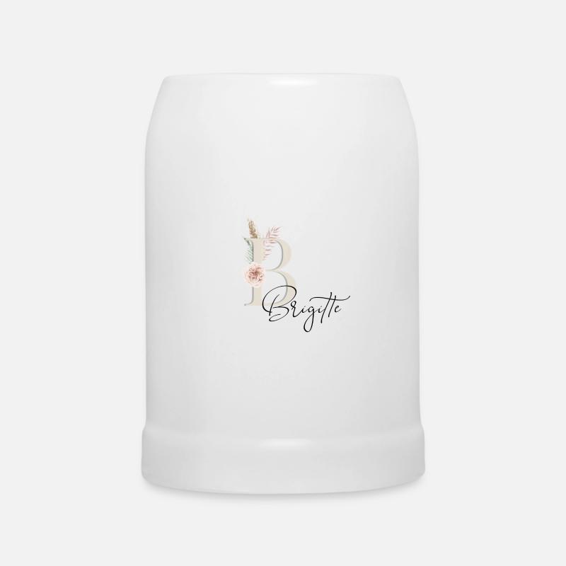 Brigitte! Name Boho - Beer Mug - white