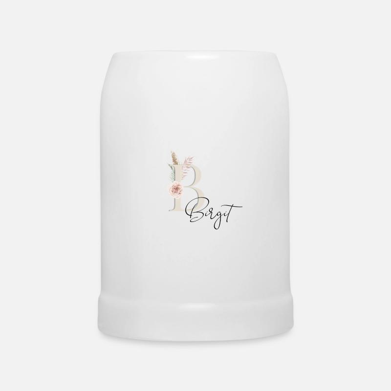 Birgit! Nom Boho - Chope en céramique - blanc