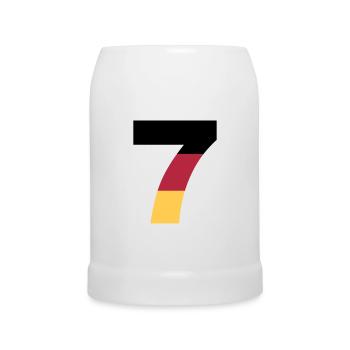 Deutschland Zahlen, Deutschland Rückennummern, 7 - Chope en céramique - blanc - Devant