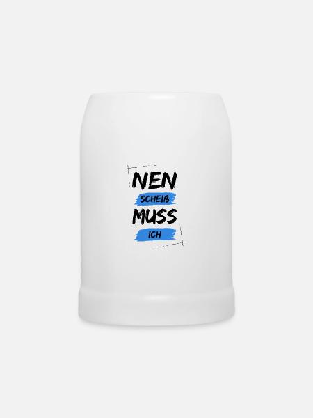 Nen scheiß muss ich - Bierkrug - Weiß