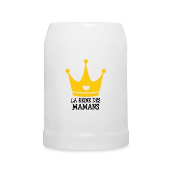 La Reine des Mamans - Fête des Mères - Chope en céramique - blanc - Devant