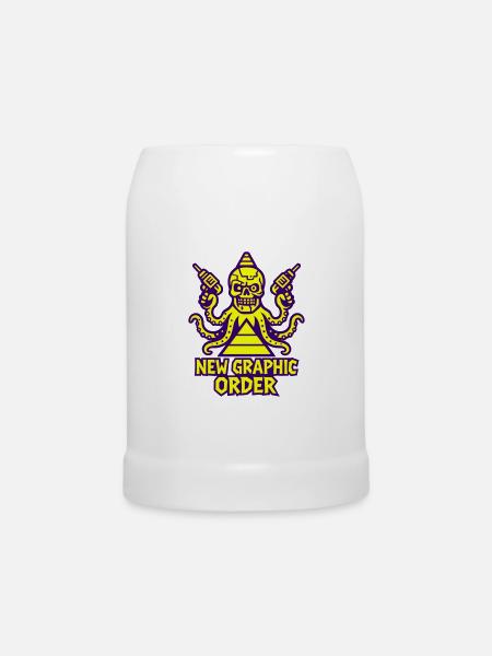 NGO Skull Kraken - Bierkrug - Weiß