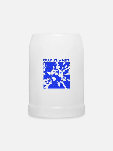 Unser Planet - Bierkrug - Weiß