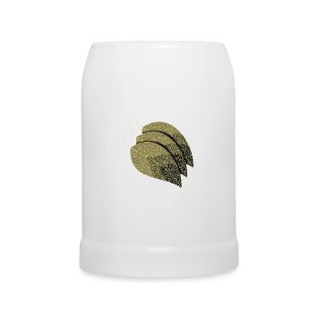 Leaves Decorative - Beer Mug - white - Front