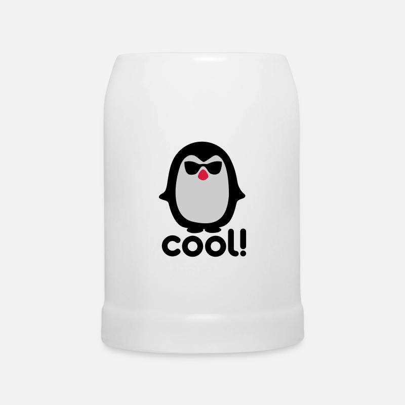 Cool pinguin - Beer Mug - white