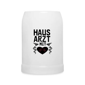 Hausarzt mit Herz Geschenk - Bierkrug - Weiß - Vorne
