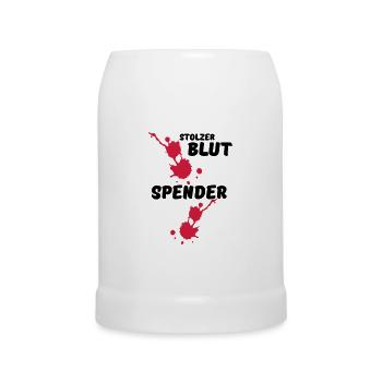 Stolzer Blutspender Blut Spende Geschenk Medizin - Bierkrug - Weiß - Vorne