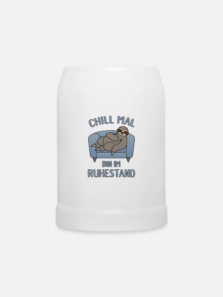 Chill Mal Bin im Ruhestand - Bierkrug - Weiß