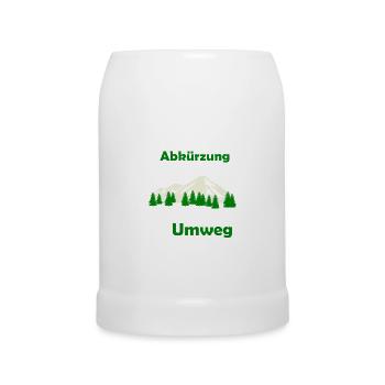 Wandern Spruch Geschenkidee - Bierkrug - Weiß - Vorne