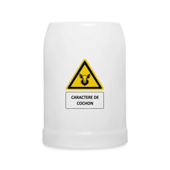 Pig character - Beer Mug - white - Front