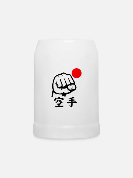 Karate Faust / Fist - Bierkrug - Weiß
